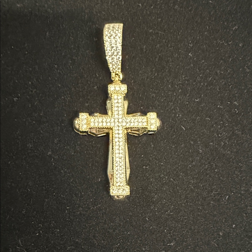 Gold Cross Silver 925 Pendant
